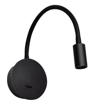 ETH Wiflex - applique murale - rechargeable via câble USB - variateur 3 niveaux - Ø 2,3 x 3 cm - LED 3W inclus - noir
