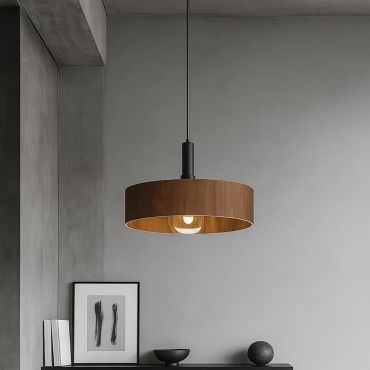 VK Lighting Halo - lampe suspendue - Ø 40 x 211,2 cm - noyer