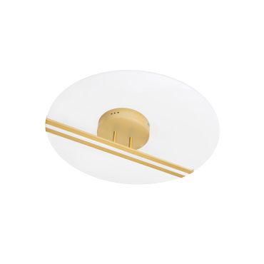 Nova Luce Jertuna - plafonnier - Ø 53 x 11,5 cm - 30W LED inclus - or