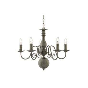 Searchlight Greythorne - lustre - Ø 60 x 133 cm - gris
