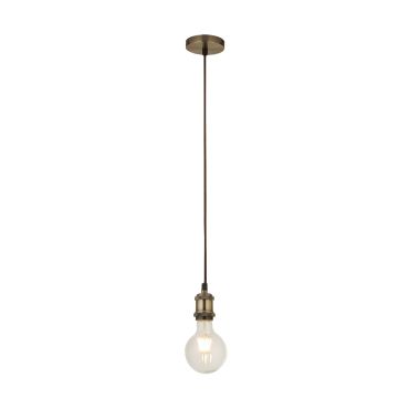 Searchlight Suspension - lampe suspendue - Ø 9,8 x 150 cm - laiton antique