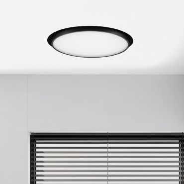 Nova Luce Perfect Profile Trimless - spot à encastrer avec télécommande - Ø 400 mm, 475 mm encastré - 24W LED dimmable inclus - 2700K-6000K - noir