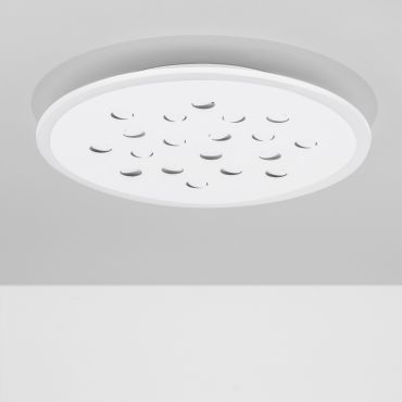 Nova Luce Astro - plafonnier avec télécommande - Ø 45 x 5 cm - 30W dimmable LED inclus - blanc sablé
