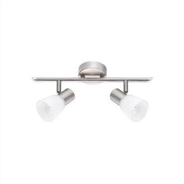 Nova Luce Publico - spot en saillie 2L - 34,2 x 7,8 x 16,2 cm - nickel satiné