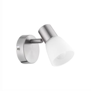 Nova Luce Publico - spot en saillie - 8 x 13 x 10,5 cm - nickel satiné