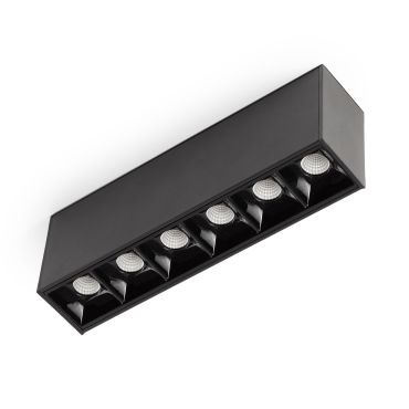 Faro Neso Point-6 - luminaire pour rail magnétique - 16,4 x 3,4 x 5,6 cm - 8W LED blanc chaud (2700K) inclus - 12° faisceau - noir