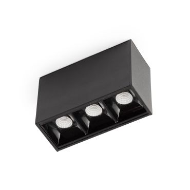 Faro Neso Point-3 - luminaire pour rail magnétique - 8,4 x 3,4 x 5,6 cm - 4W LED blanc chaud (3000K) inclus - 34° faisceau - noir