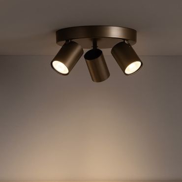 Projectlight Phoebe - spot en saillie 3L - Ø 21 x 7 cm - bronze