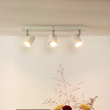 Lucide Rilou - spot en saillie - 42 x 7,5 x 12 cm - 3 x 5W LED dimmable inclus - blanc