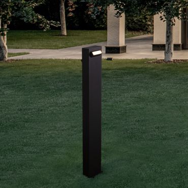 Nova Luce Zelda - lampe de jardin - 12 x 80 x 9,4 cm - 9W LED inclus - IP65 - noir sablé