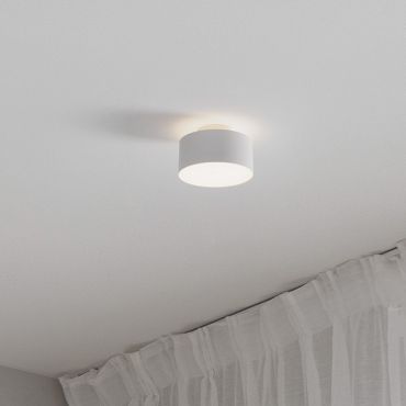 Nova Luce Ozen - plafonnier - Ø 14 x 8,8 cm - 24W LED inclus - blanc sablé