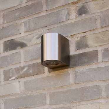 Nordlux Canto 2 - applique murale extérieure - 8,7 x 10,4 cm - 2 x 6W LED inclus - IP44 - acier inoxydable