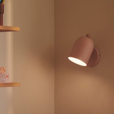 Nordlux Gaston - applique - Ø 19,5 x 19,5 cm - rose poudré