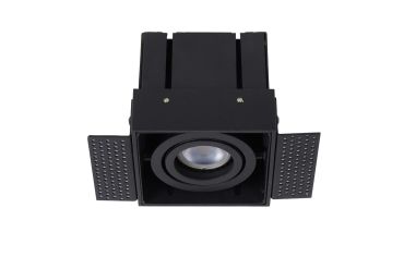 Lucide Trimless - spots encastrés - 97 x 97 mm, 97 x 97 mm format encastré - noir