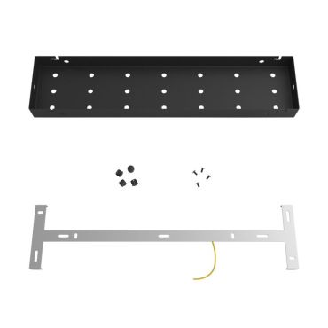 Creative Cables - Rose-One Rosace de plafond rectangulaire 21+6 trous - 52 x 12 x 3,5 cm - noir