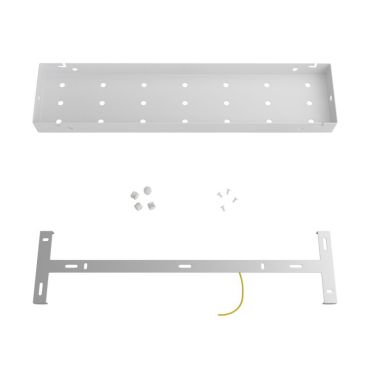 Creative Cables - Rose-One Rosace de plafond rectangulaire 21+6 trous - 52 x 12 x 3,5 cm - blanc