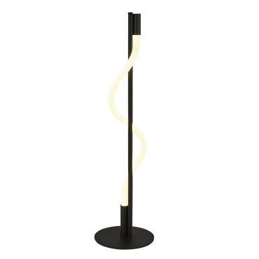 Searchlight Serpent - lampe à poser - Ø 15 x 56 cm - 8W LED dimmable inclus - noir et opale