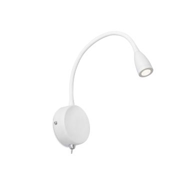 Faro Loke - applique murale avec interrupteur - 3 x 32 cm - 3W LED inclus - blanc mat
