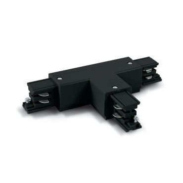 ONE Light Square Track Accessories - Connecteur en T gauche - Système de rail triphasé - 16A - noir