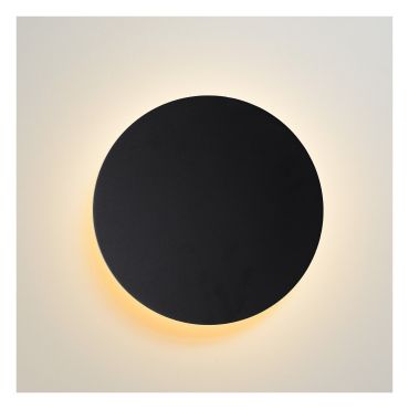 Lucide Eklyps LED - applique murale - Ø 15 x 3 cm - 6W LED inclus - noir