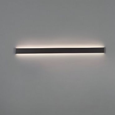 Nova Luce Seline - applique murale - 7,5 x 2,7 x 120 cm - LED 44W incl. - IP44 - noir sable