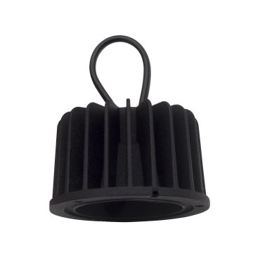 Nova Luce Cob - Module LED - Ø 6,3 x 3,8 cm - 10W LED inclus non-dimmersible - IP44 - noir - couleur de lumière blanc chaud