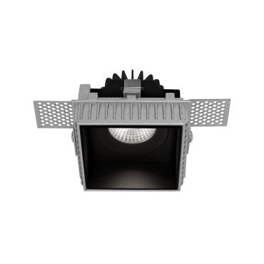 Nova Luce Belluno - spot encastrable sans garniture - 73 x 73 mm, 96 x 96 mm taille d'encastrement - IP54 - noir