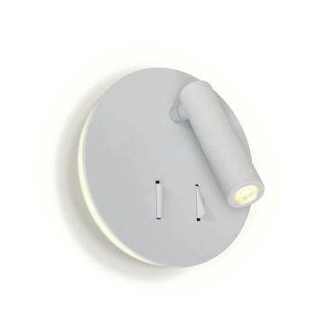ONE Light Reading Spots - applique murale avec interrupteur - Ø 14,8 x 3,2 cm - 3W + 5W LED inclus - blanc