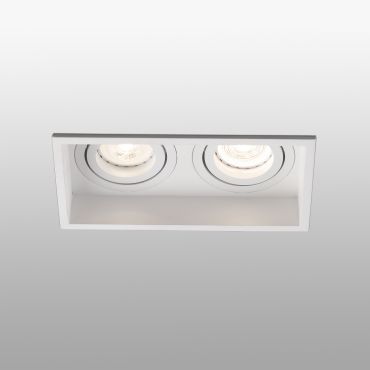 Faro Hyde - spot encastrable - 171 x 89 mm, 165 x 83 mm encastrable - blanc mat