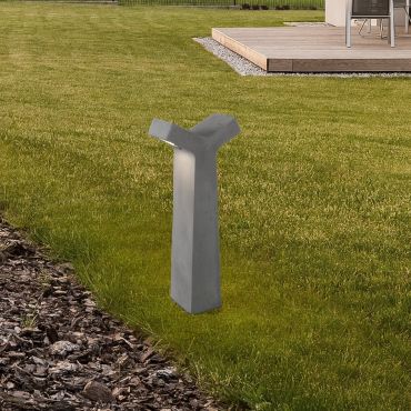Nova Luce Aran - lampe de jardin - 13 x 70 x 14,5 cm - 2 x 5W LED inclus - IP65 - gris