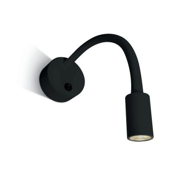 ONE Light Reading Spots - applique murale avec interrupteur - 20 x 8 cm - 3W LED inclus - noir