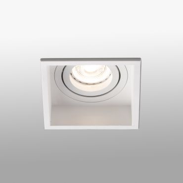 Faro Hyde - spot encastrable - 89 x 89 mm, 83 x 83 mm encastrable - blanc mat