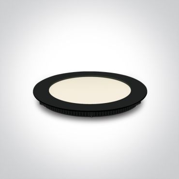 ONE Light Round Recessed Panel - plafonnier encastré - Ø 17,3 x 2,2 cm - 12W LED inclus - noir - CCT