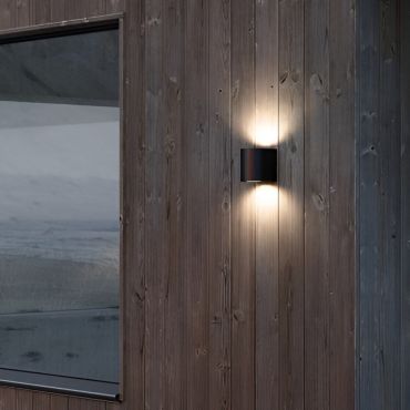 Nordlux Canto 2 - applique murale extérieure - 8,7 x 10,6 cm - 2 x 10,6W LED inclus - IP44 - noir