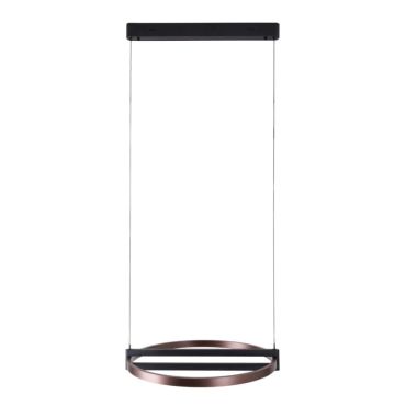 Maxlight Singapour - lampe suspendue - Ø 63 x 145 cm - 48W LED inclus - noir et café
