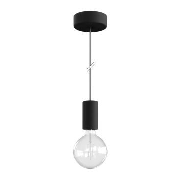 Creative Cables Eiva - suspension extérieure avec fixation plafond en silicone - Ø 12,5 x 164,5 cm - IP65 - noir