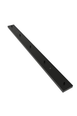 Calex - plaque de plafond pour 5 points lumineux - 130 x 10 cm - noir