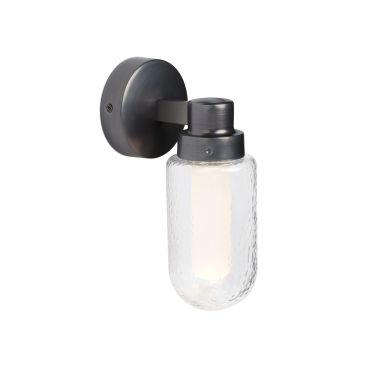 Faro Brume - applique murale - 9 x 12,5 x 23 cm - 3W LED inclus - IP44 - anthracite