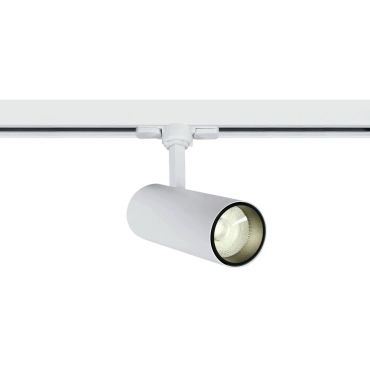 ONE Light COB Cylinder - spot sur rail avec COB LED - système de rail triphasé - Ø 5,5 x 14,7 cm - 10W LED inclus - blanc - couleur de lumière blanc chaud