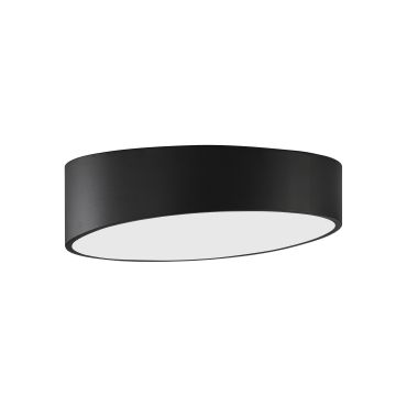 Nova Luce Maggio - plafonnier - Ø 50 x 12 cm - 60W LED inclus - noir sable et blanc mat