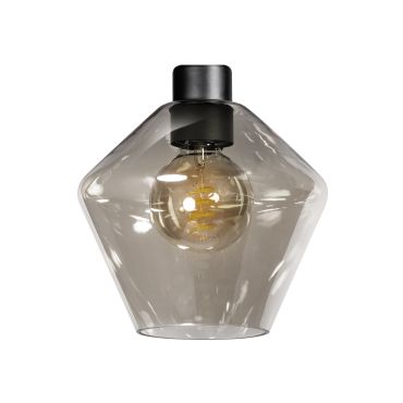 ETH Bendy - abat-jour en verre - Ø 21,5 x 23 cm - fumé