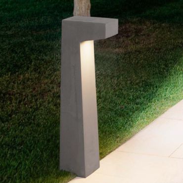 Nova Luce Aran - lampe de jardin - 15 x 70 x 14 cm - 5W LED inclus - IP65 - gris