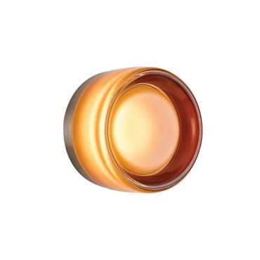 VK Lighting Glace - applique murale et plafonnier - Ø 13,5 x 8,5 cm - 5W dimmable LED inclus - ambre