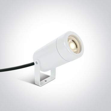 ONE Light GU10 Garden Spots - spot de sol sur piquet - Ø 6 x 11 cm - IP65 - blanc