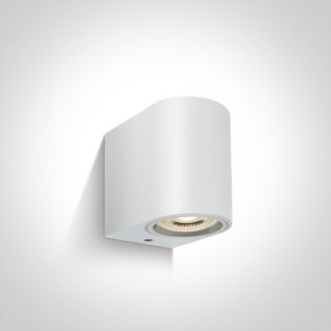 One Light GU10 Outdoor - applique d'extérieur - 9 x 7 x 9 cm - IP65 - blanc
