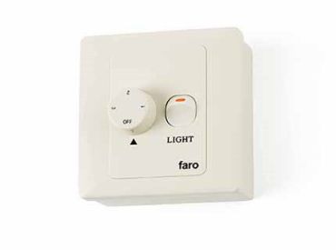 Faro Wall Control - interrupteur pour ventilateurs - 9 x 9 x 4 cm - blanc