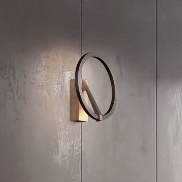 Nova Luce Tilia - applique murale - Ø 22 x 10 cm - 10W LED inclus - nickel brumeux