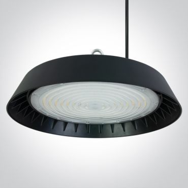 ONE Light Industrial UFO Range - lampe suspendue - Ø 40 x 18,4 cm - 240W DALI dimmable LED inclus - IP65 - noir