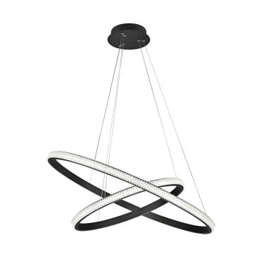 Nova Luce Nager - lampe suspendue - Ø 67 x 120 cm - 45W LED dimmable inclus - sand black