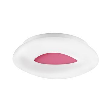 Nova Luce Cia - plafonnier - Ø 45 x 9,5 cm - 38W LED dimmable inclus - rose